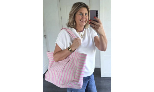 TAS JILL grijs/roze