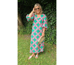 JURK ADELE groen/roze