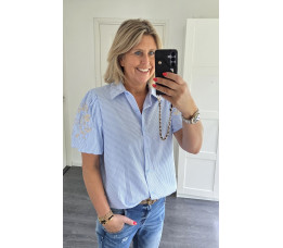 BLOUSE FLOWER zand