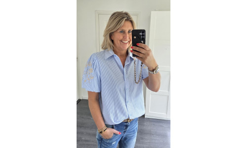 BLOUSE FLOWER zand