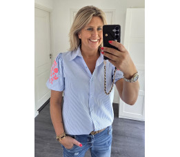 BLOUSE FLOWER roze