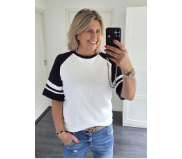 SWEATER KATE zwart/ecru