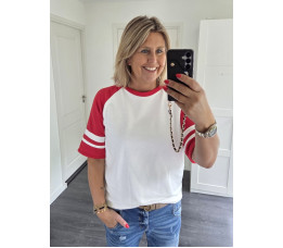SWEATER KATE rood/ecru