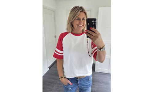 SWEATER KATE rood/ecru