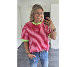 SHIRT MAUD rood/roze/groen