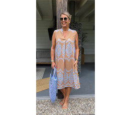 JURK JULIA zand/blauw