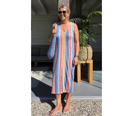JURK LIA oranje/roze/blauw