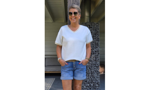 SHIRT FARAH ecru/goud