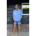 BLOUSE BIBBY licht blauw/wit/streep