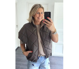 BODYWARMER bruin/panter