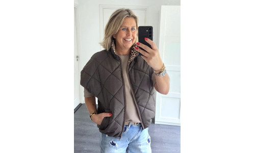 BODYWARMER bruin/panter