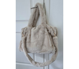 FAUX FUR TAS ecru
