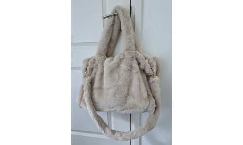FAUX FUR TAS ecru