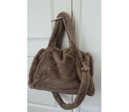 FAUX FUR TAS taupe