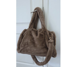 FAUX FUR TAS taupe