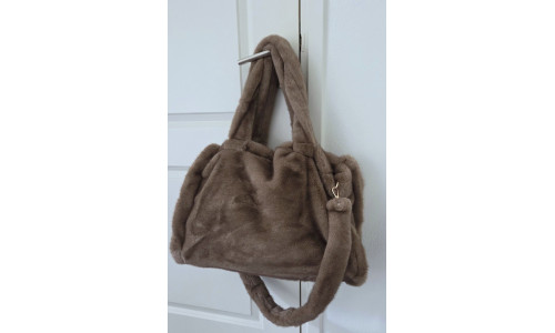 FAUX FUR TAS taupe