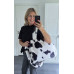 FAUX FUR TAS koeienprint zwart