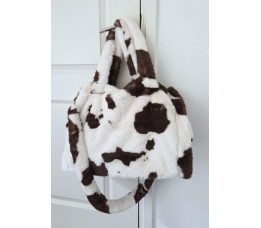 FAUX FUR TAS koeienprint bruin