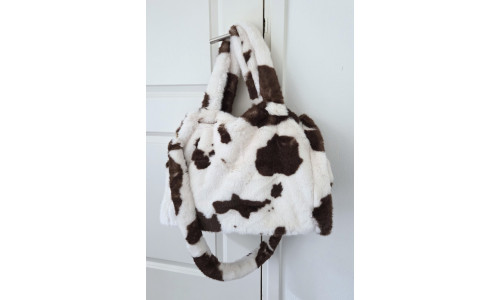 FAUX FUR TAS koeienprint bruin