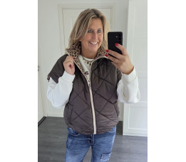 BODYWARMER bruin/panter