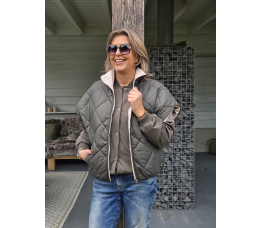 BODYWARMER groen/zand BODYWARMER groen/zand