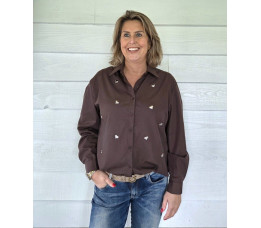 BLOUSE HARTJE bruin BLOUSE HARTJE bruin