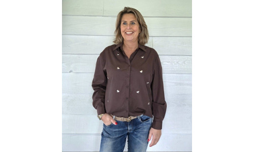 BLOUSE HARTJE bruin