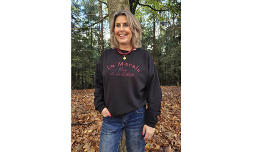 LE MARAIS zwart/bordeaux