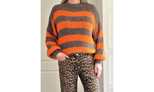 STREEP TRUI oranje/taupe STREEP TRUI oranje/taupe
