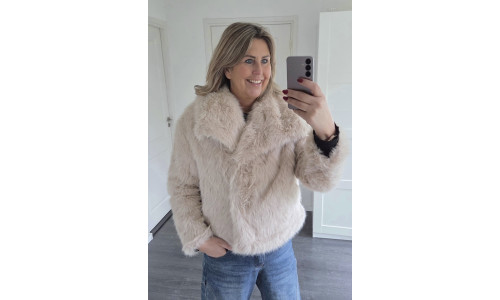 FAUX FUR JAS zand