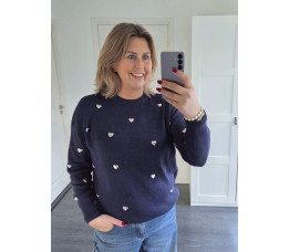 TRUI HARTJES blauw/zilver