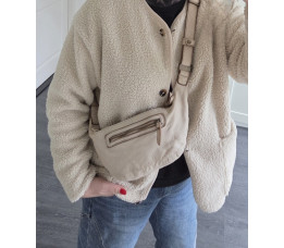 LEREN CROSSBAG zand LEREN CROSSBAG zand