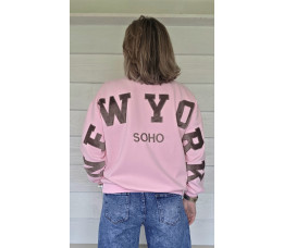 NY SWEATER roze/bruin