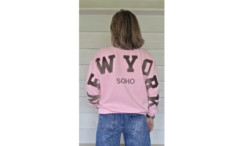 NY SWEATER roze/bruin