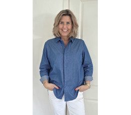 BLOUSE SAM donker blauw