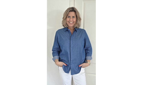 BLOUSE SAM donker blauw