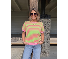 SHIRT KATE groen/roze