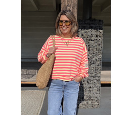 SWEATER MEL roze/geel