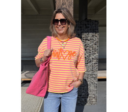 VINTAGE geel/roze/oranje