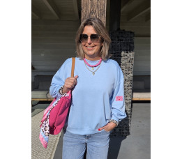 SWEATER MEXIE licht blauw SWEATER MEXIE licht blauw