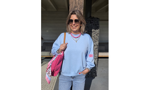 SWEATER MEXIE licht blauw SWEATER MEXIE licht blauw