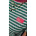 STREEP T-SHIRT groen/wit/roze