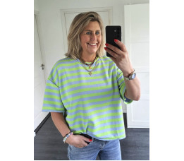 SWEATER LILLY groen/licht blauw SWEATER LILLY groen/licht blauw