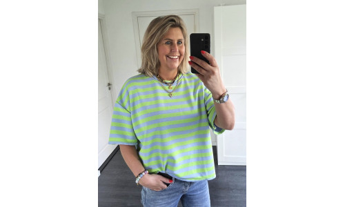 SWEATER LILLY groen/licht blauw SWEATER LILLY groen/licht blauw