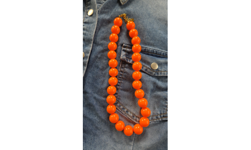 KRALEN KETTING DIK oranje