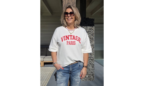 VINTAGE PARIS ecru/rood/roze VINTAGE PARIS ecru/rood/roze