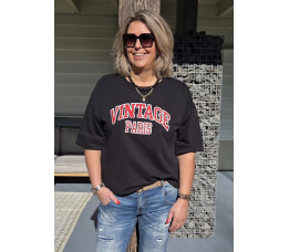 VINTAGE PARIS zwart/rood/wit