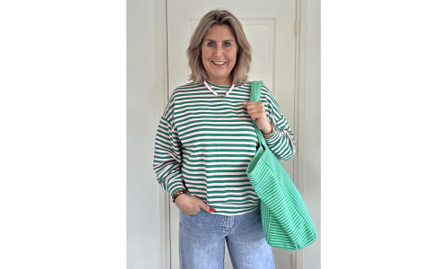 SWEATER KIMMY groen/roze