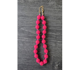 KRALEN KETTING roze