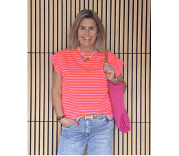 SHIRT VICKY oranje/roze
